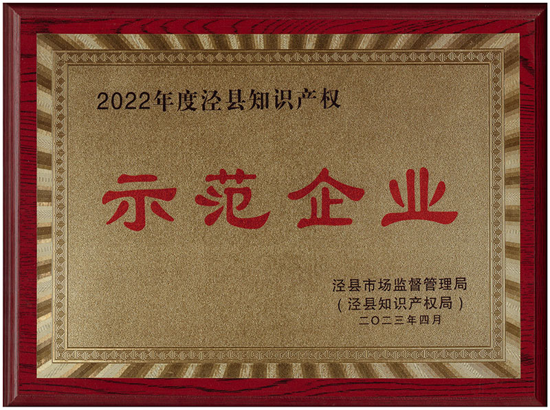 2023年涇縣知識(shí)產(chǎn)權(quán)示范企業(yè)